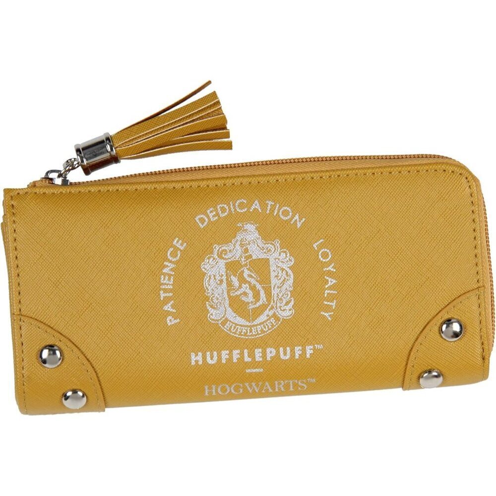 Harry Potter Wallet Faux Leather Hufflepuff Hogwarts House Zipper Clutch